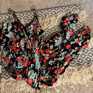 Material Girl Black Floral jumpsuit